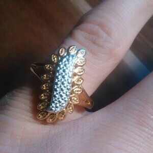 Yellow Diamond Accent Platinum Bond Ring (Size 6)